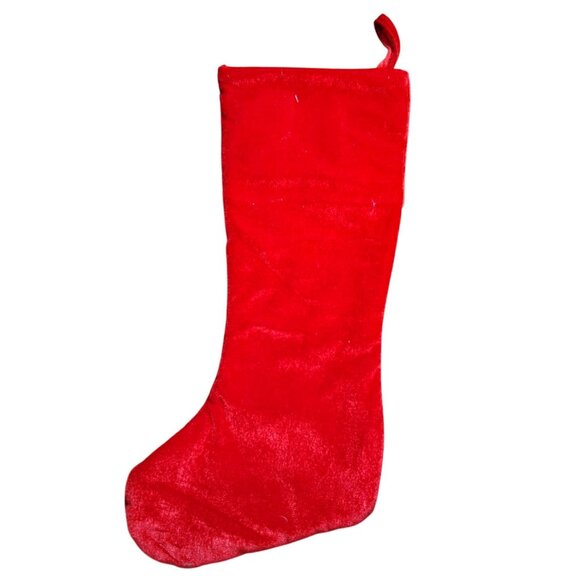 Holiday Time 19 Inch Quilted Velvet Christmas Stocking With Snowflake Design - Picture 4 of 4